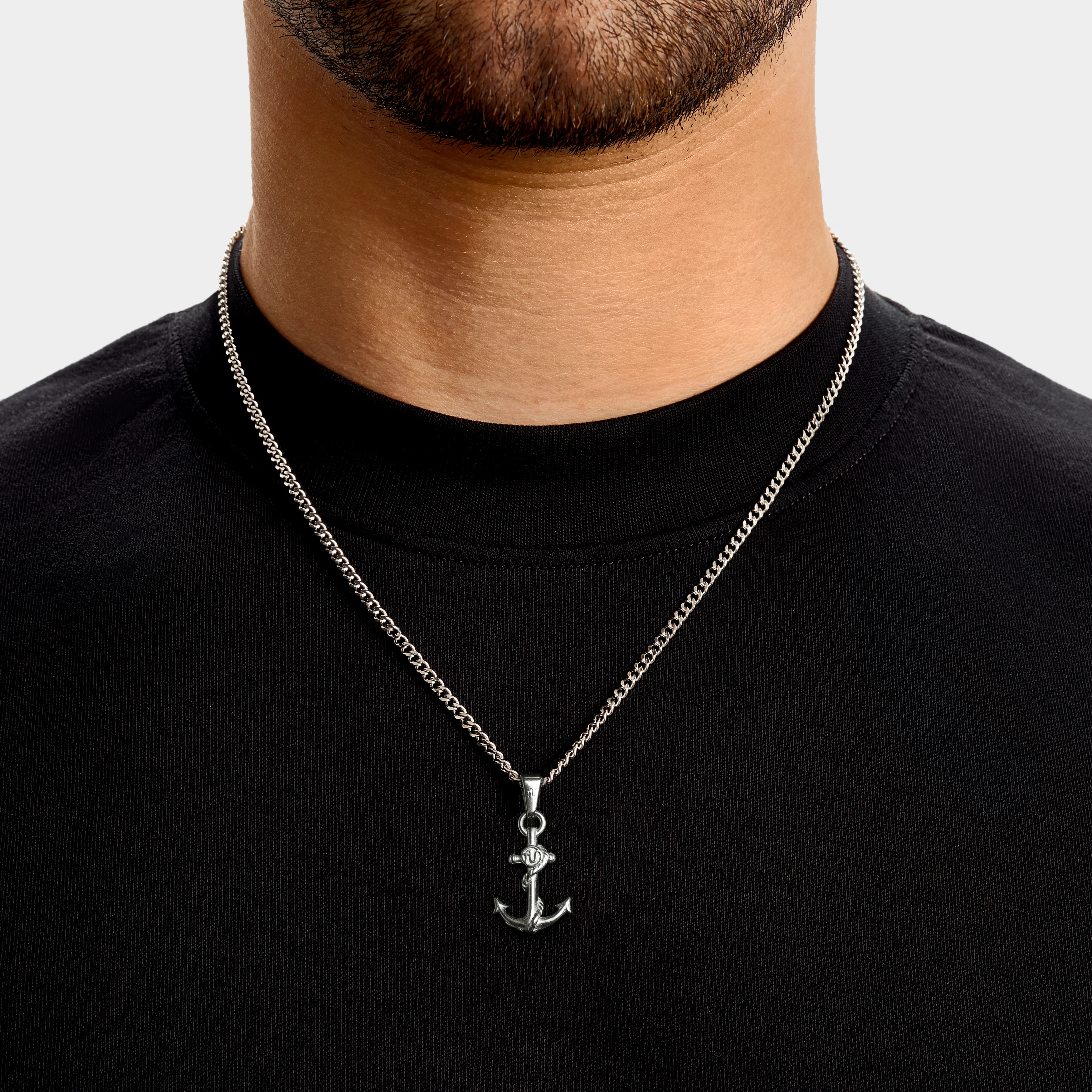 Anchor Necklace - Silver - Image 2