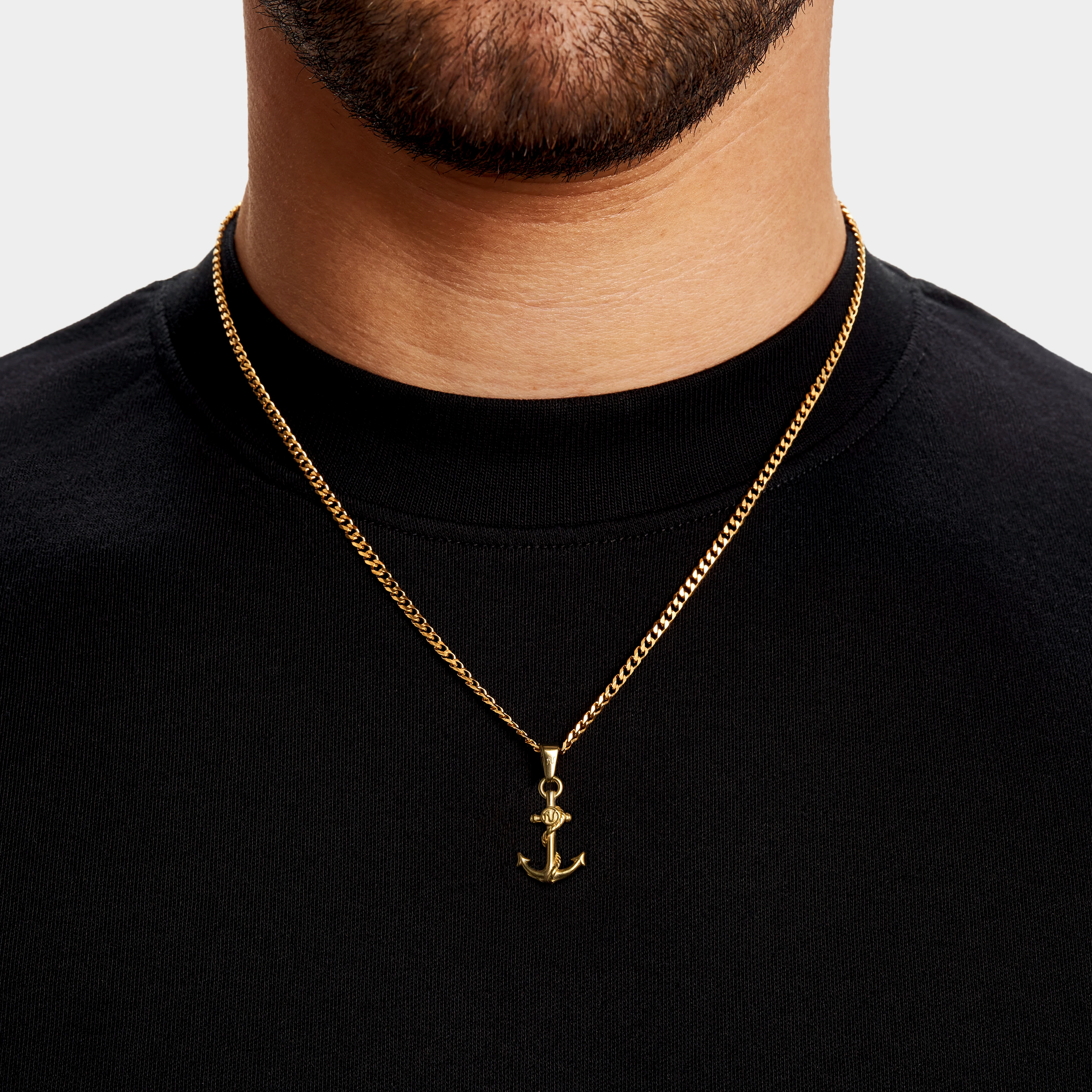 Anchor Necklace - Gold - Image 2