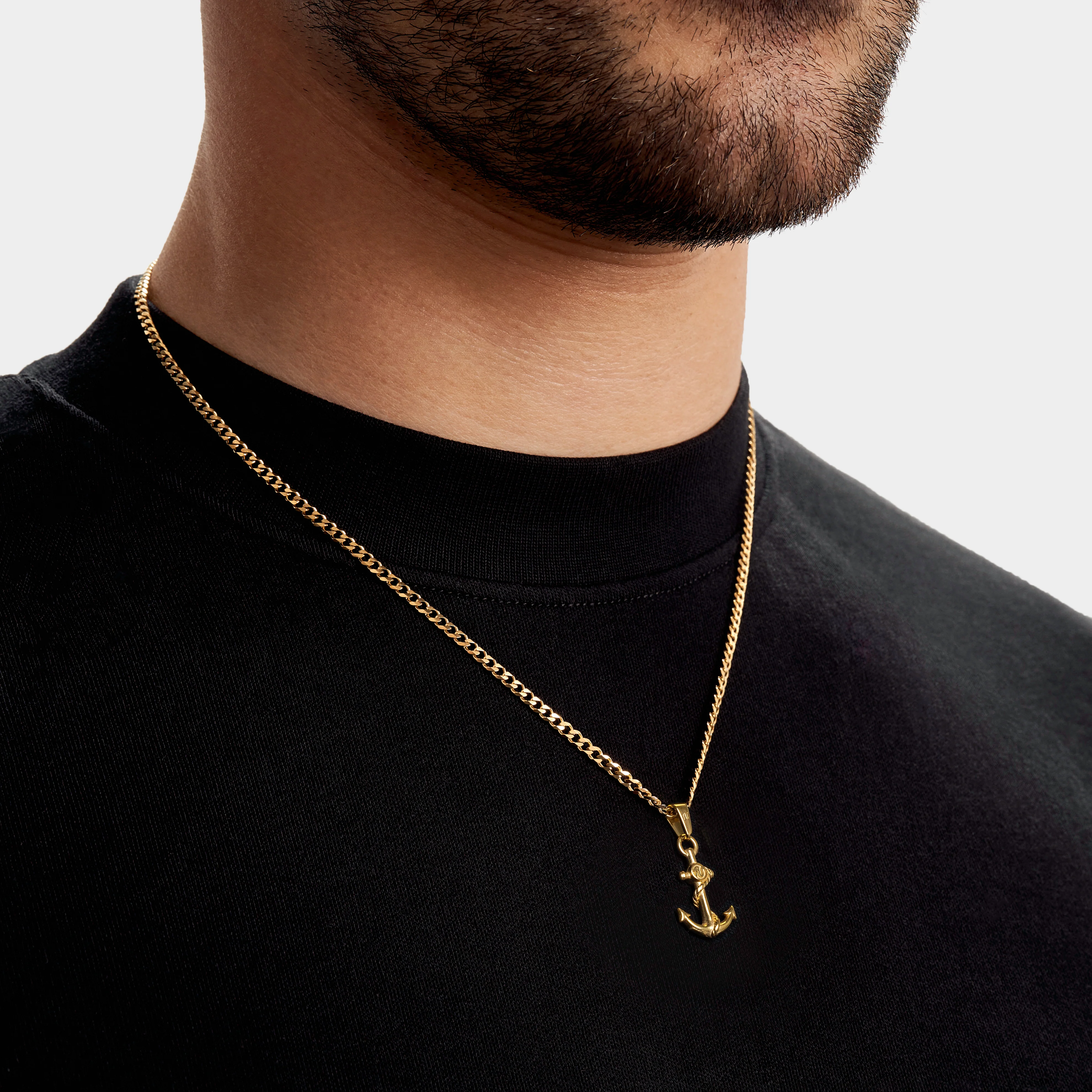 Anchor Necklace - Gold - Image 3
