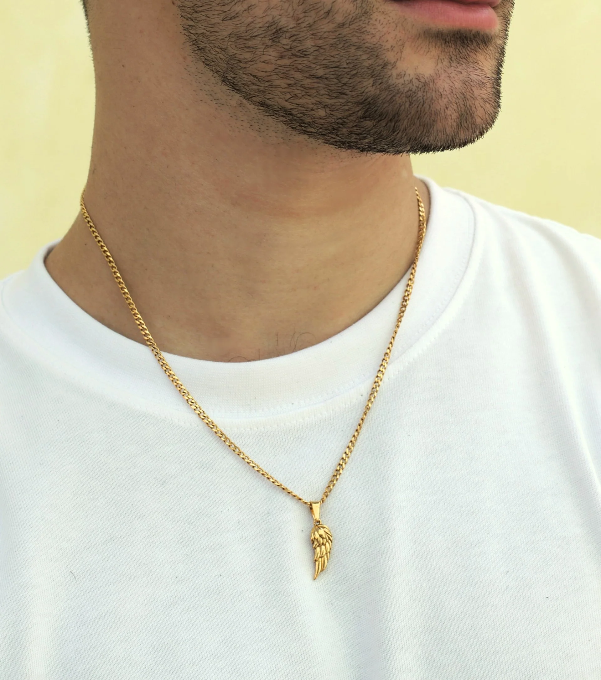 Angel Wing Necklace - Gold - Image 4