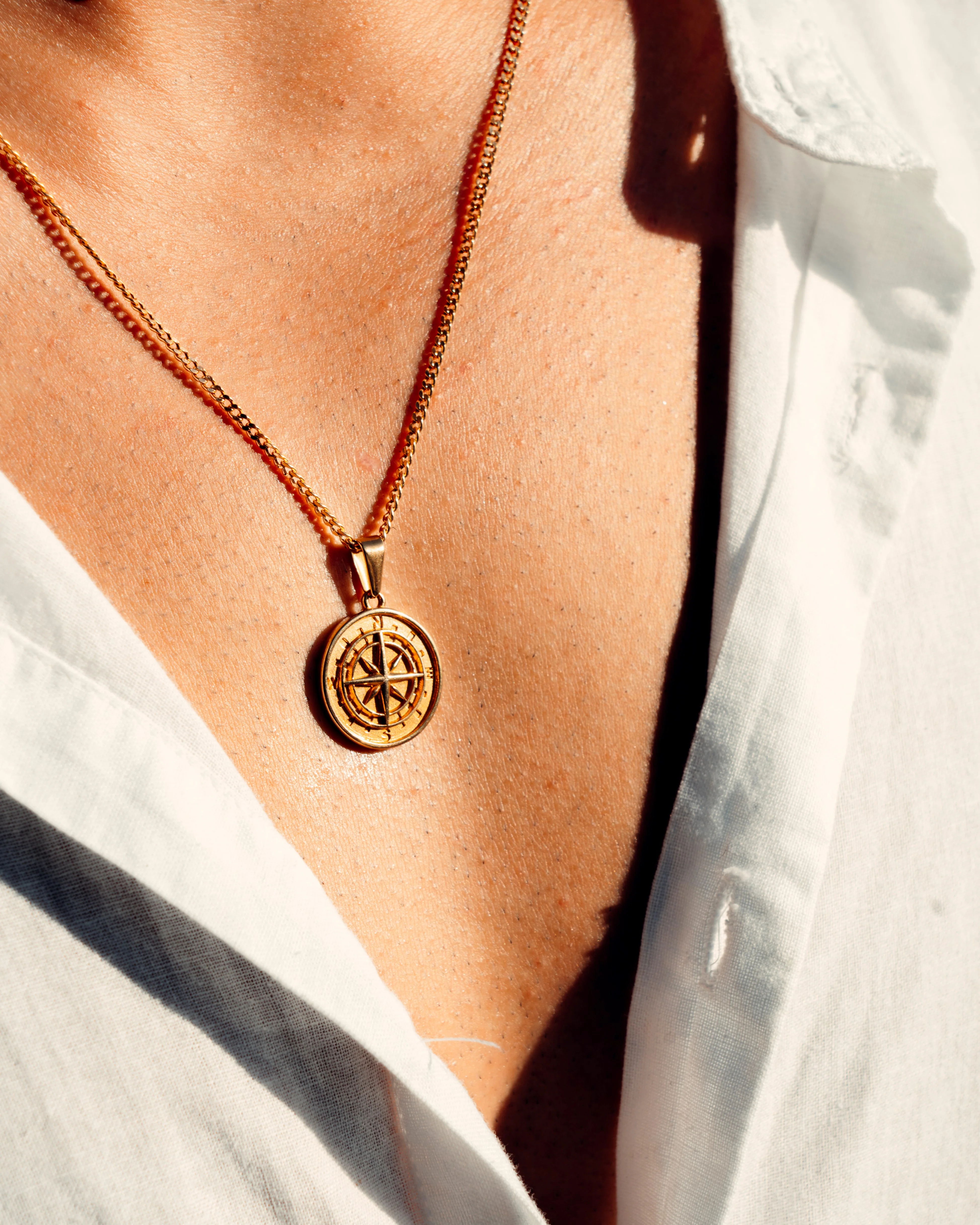 Gold Compass Necklace - Image 4