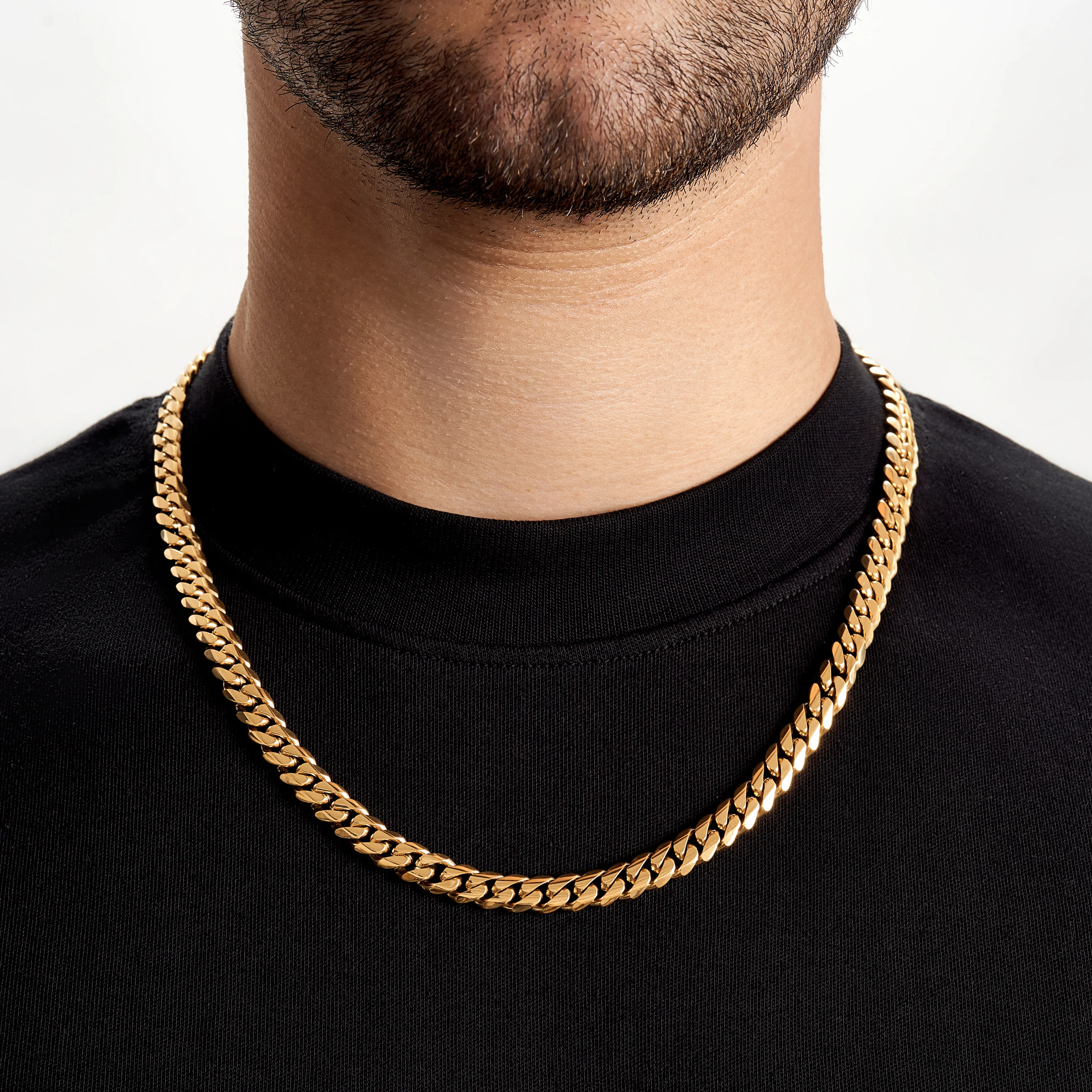 Gold Cuban Link Chain - 8 mm - Image 3