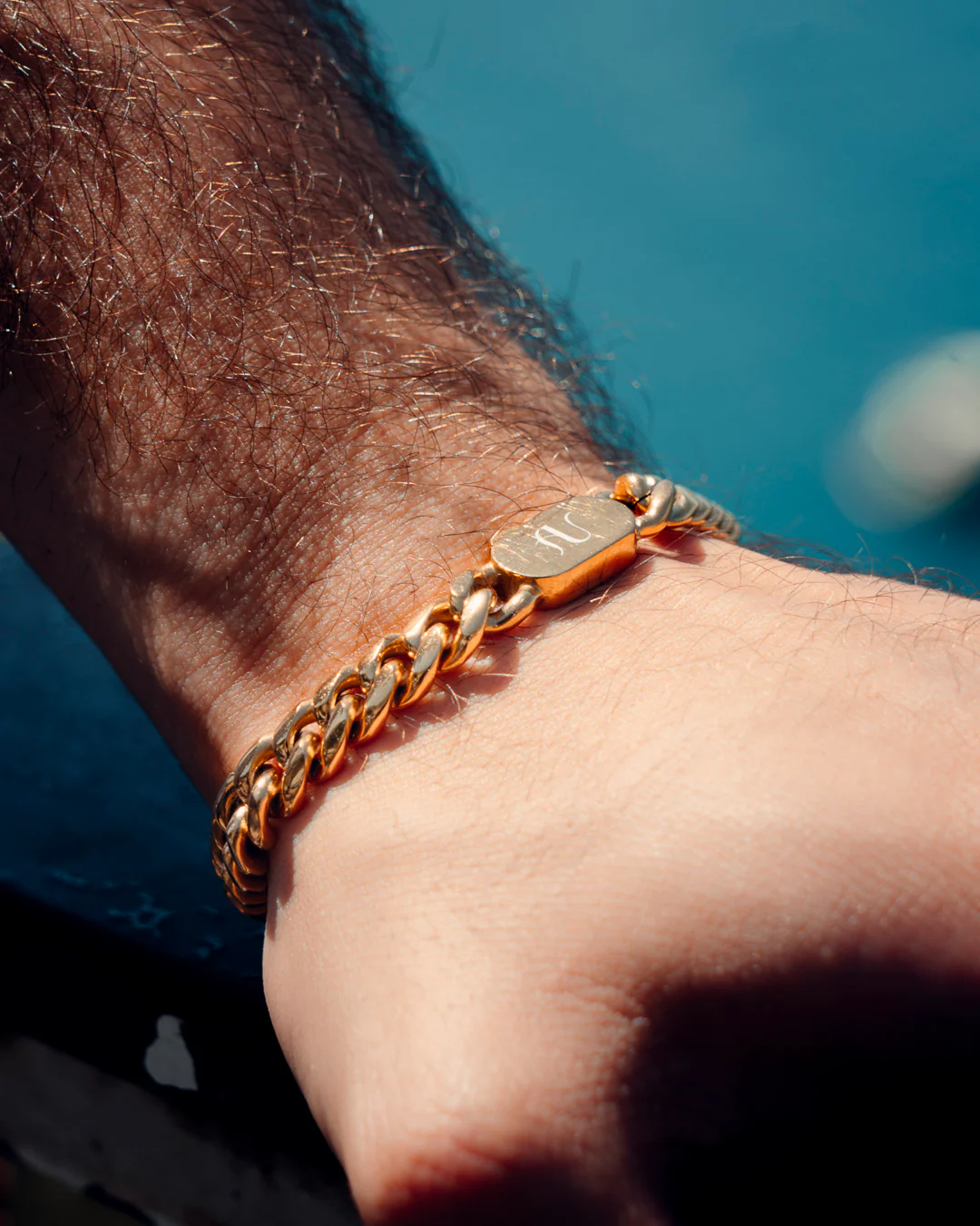 Gold Cuban Link Chain and Bracelet Set - 8 mm - Image 5