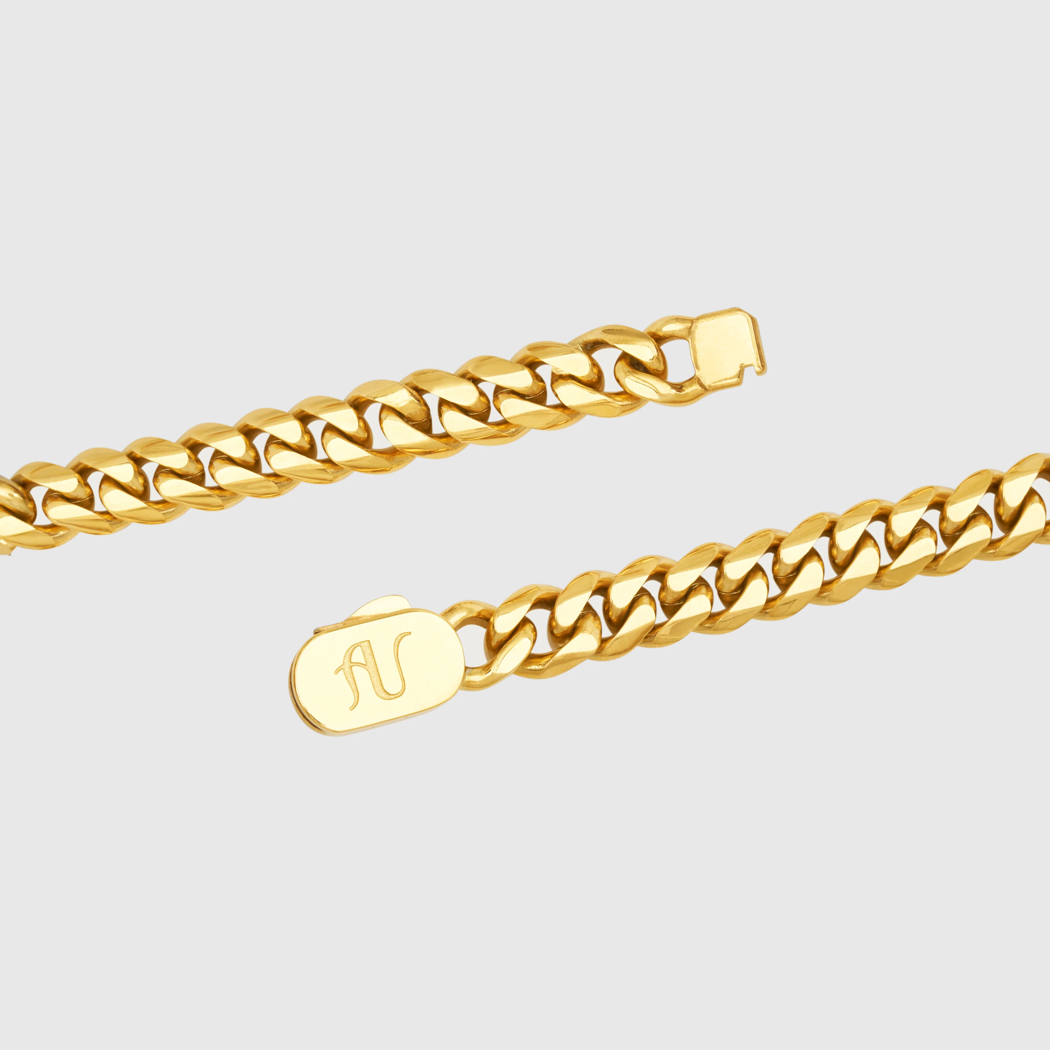Gold Cuban Link Chain and Bracelet Set - 8 mm - Image 6