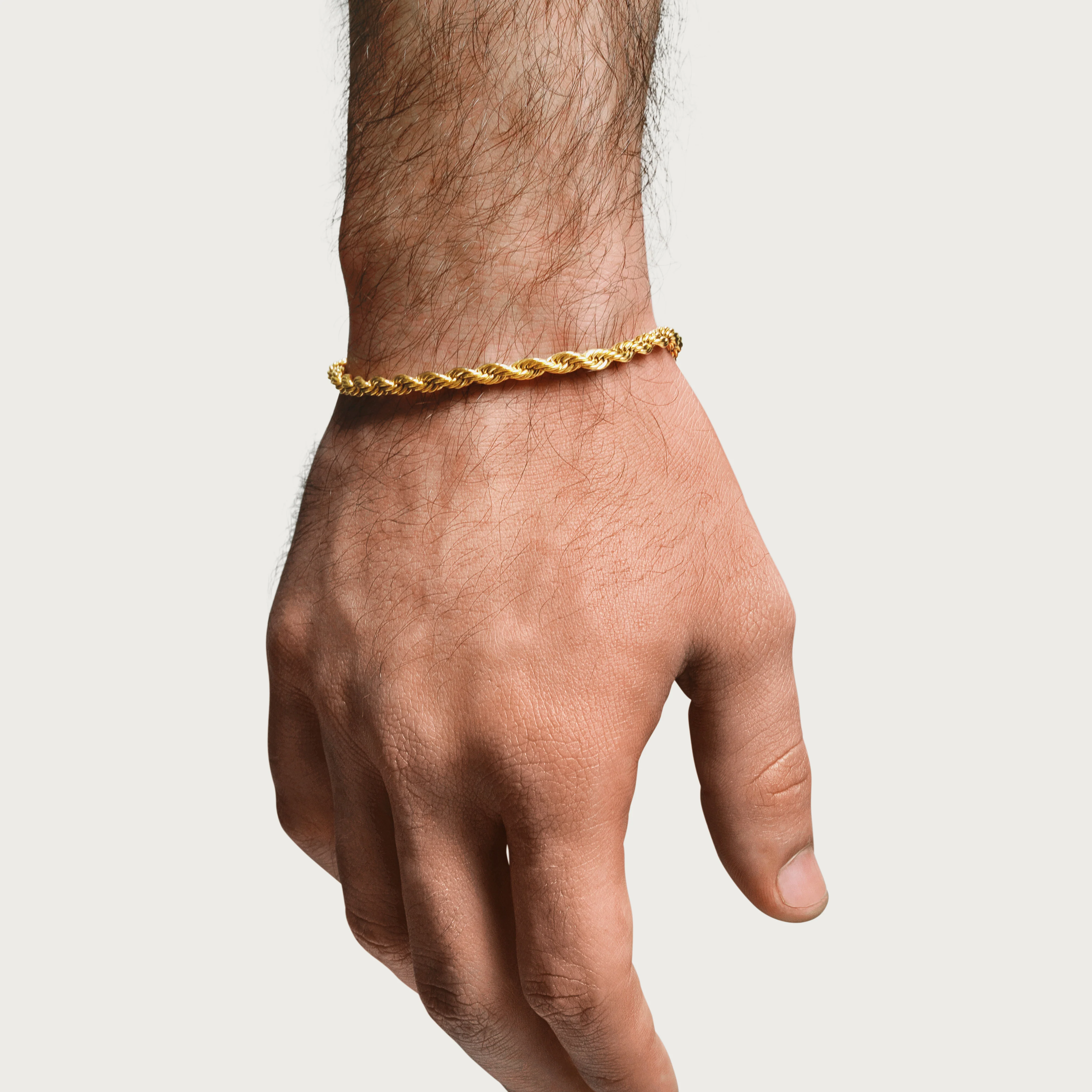 Gold Rope Bracelet - 4 mm - Image 3