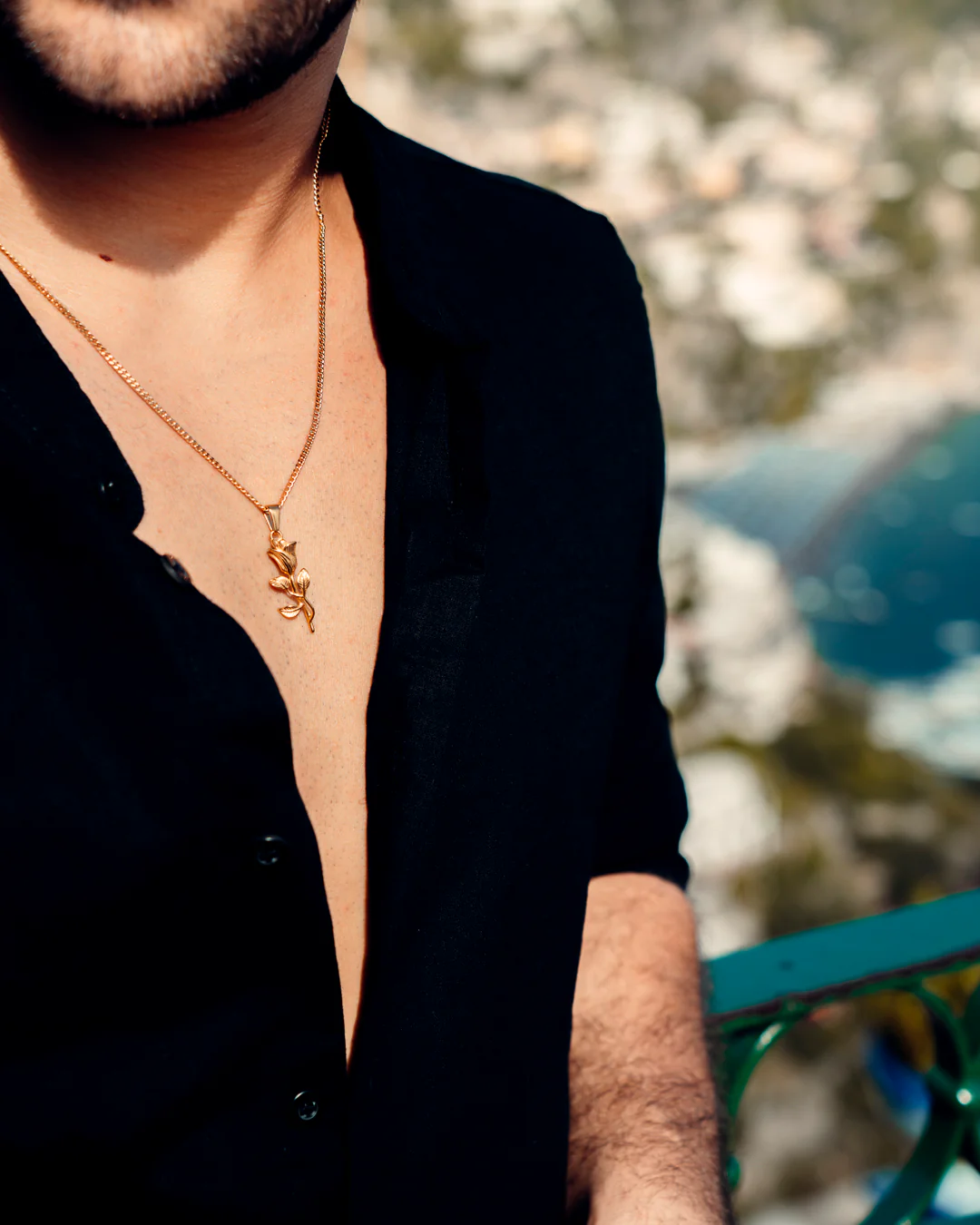 Rose Necklace - Gold - Image 4