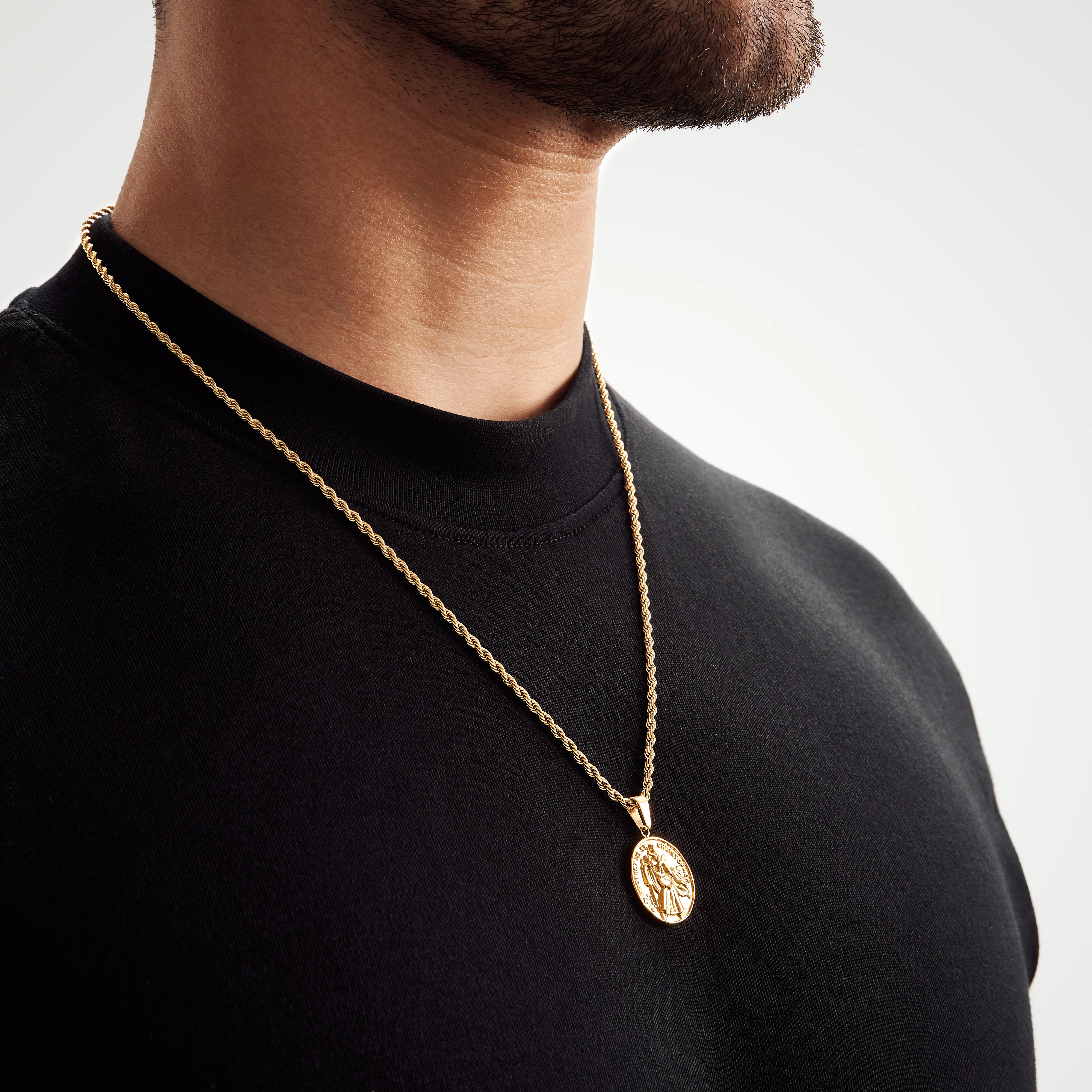 Gold St Christopher Necklace - Image 3