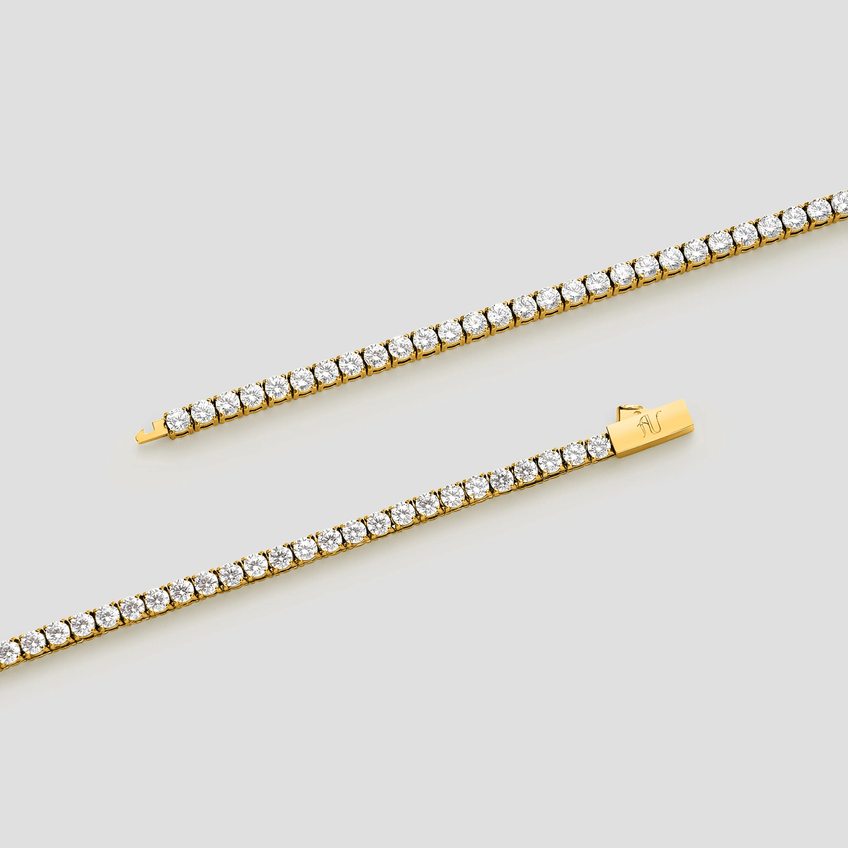Gold Tennis Bracelet - 3 mm - Image 4