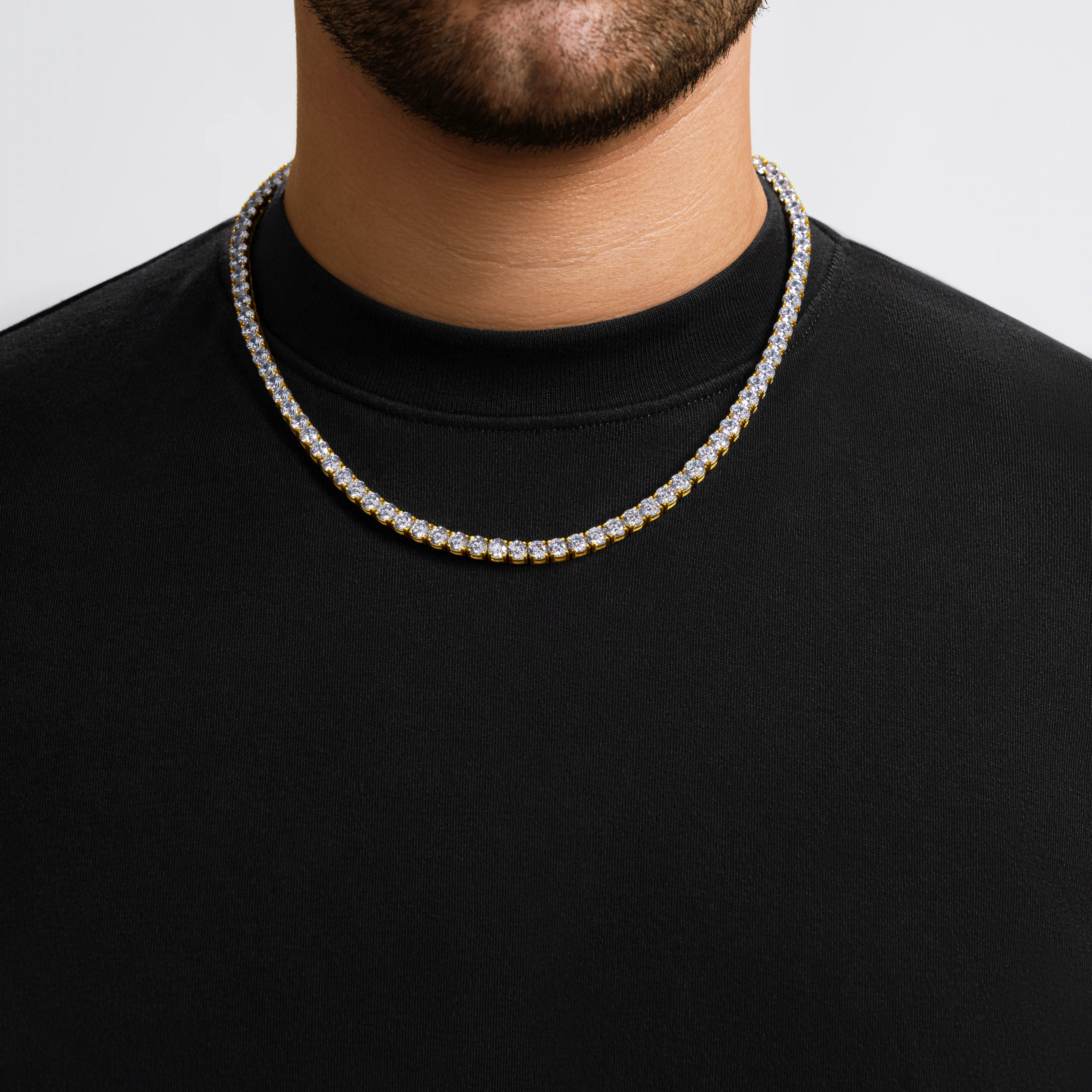 Gold Tennis Chain - 5 mm - Image 2