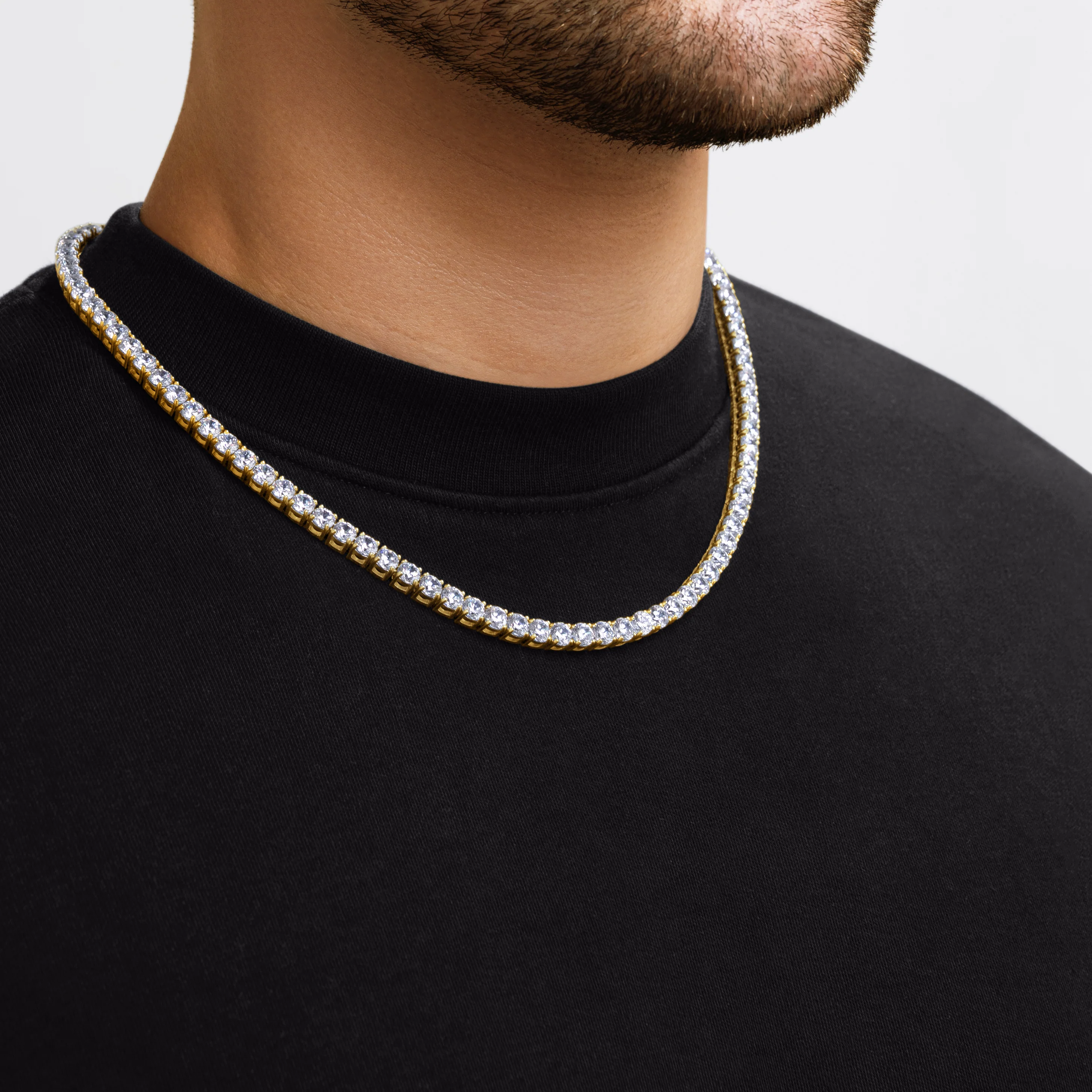 Gold Tennis Chain - 5 mm - Image 3