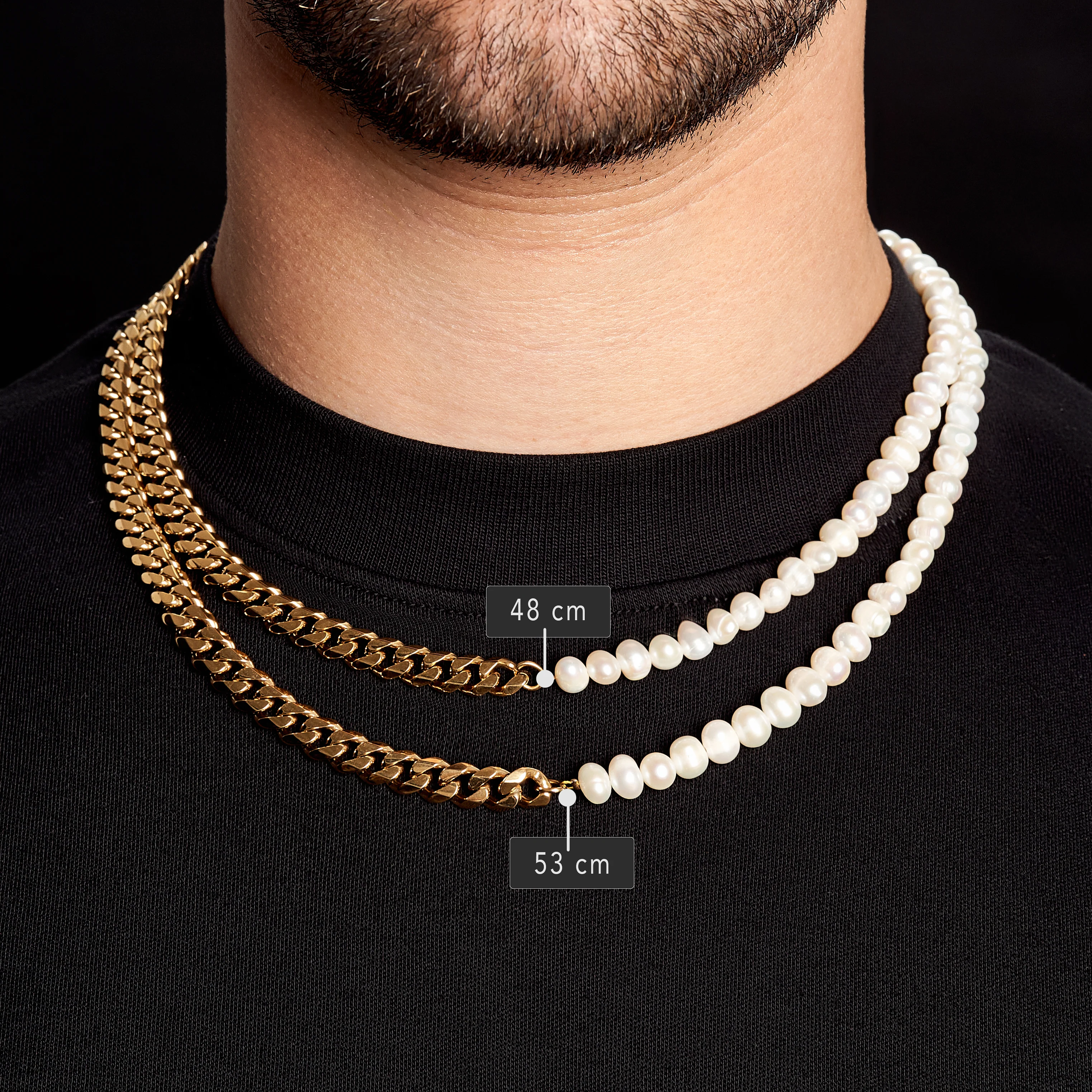 Mens Pearl Necklace - 6mm - Image 6