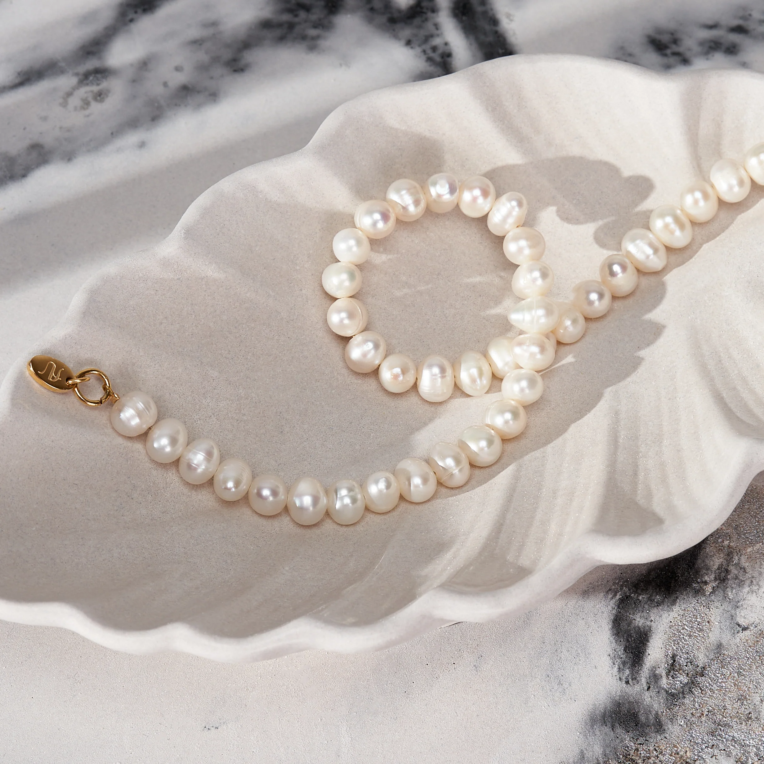 Mens Pearl Necklace - 6mm - Image 7