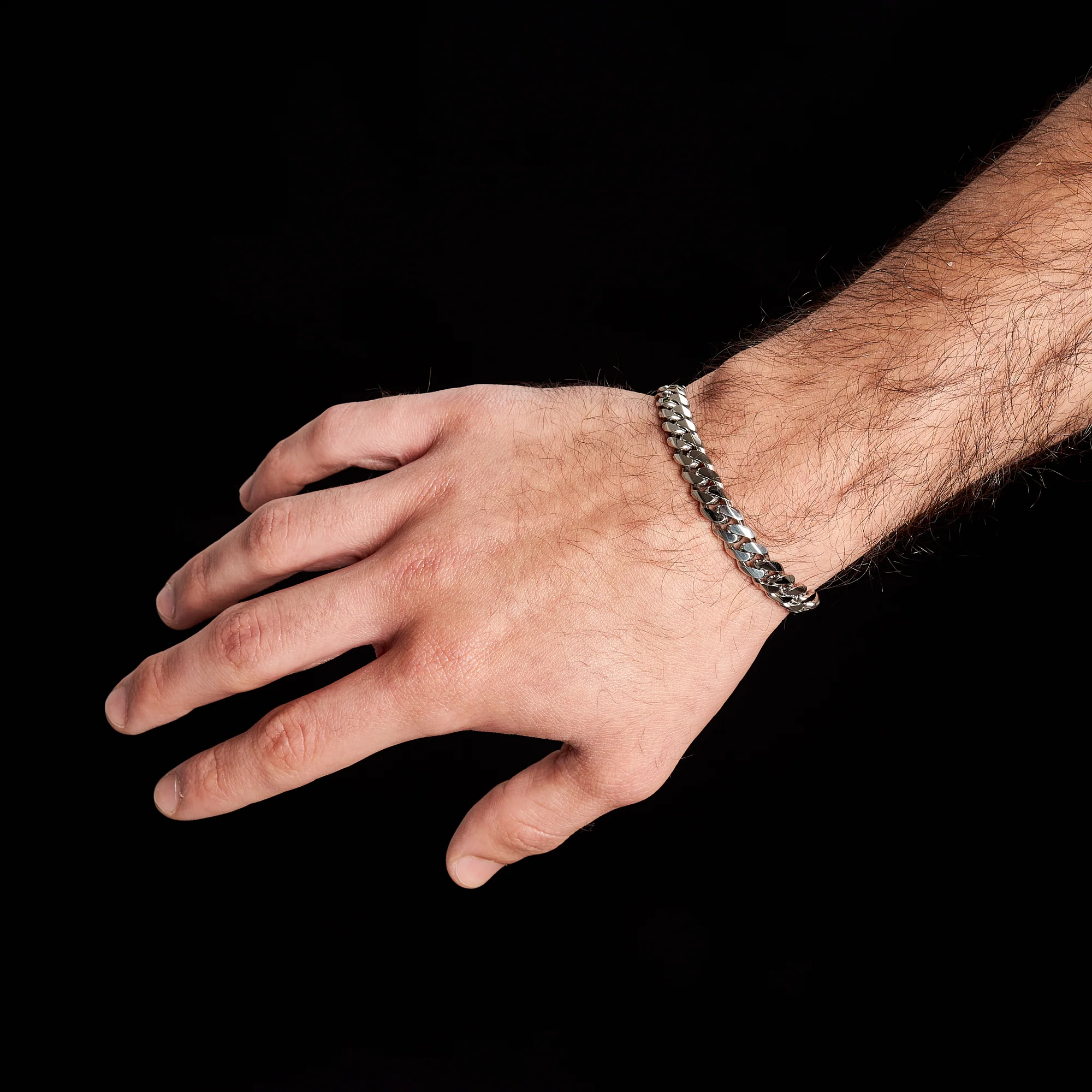 Silver Bracelet for Men - 8 mm - Image 3