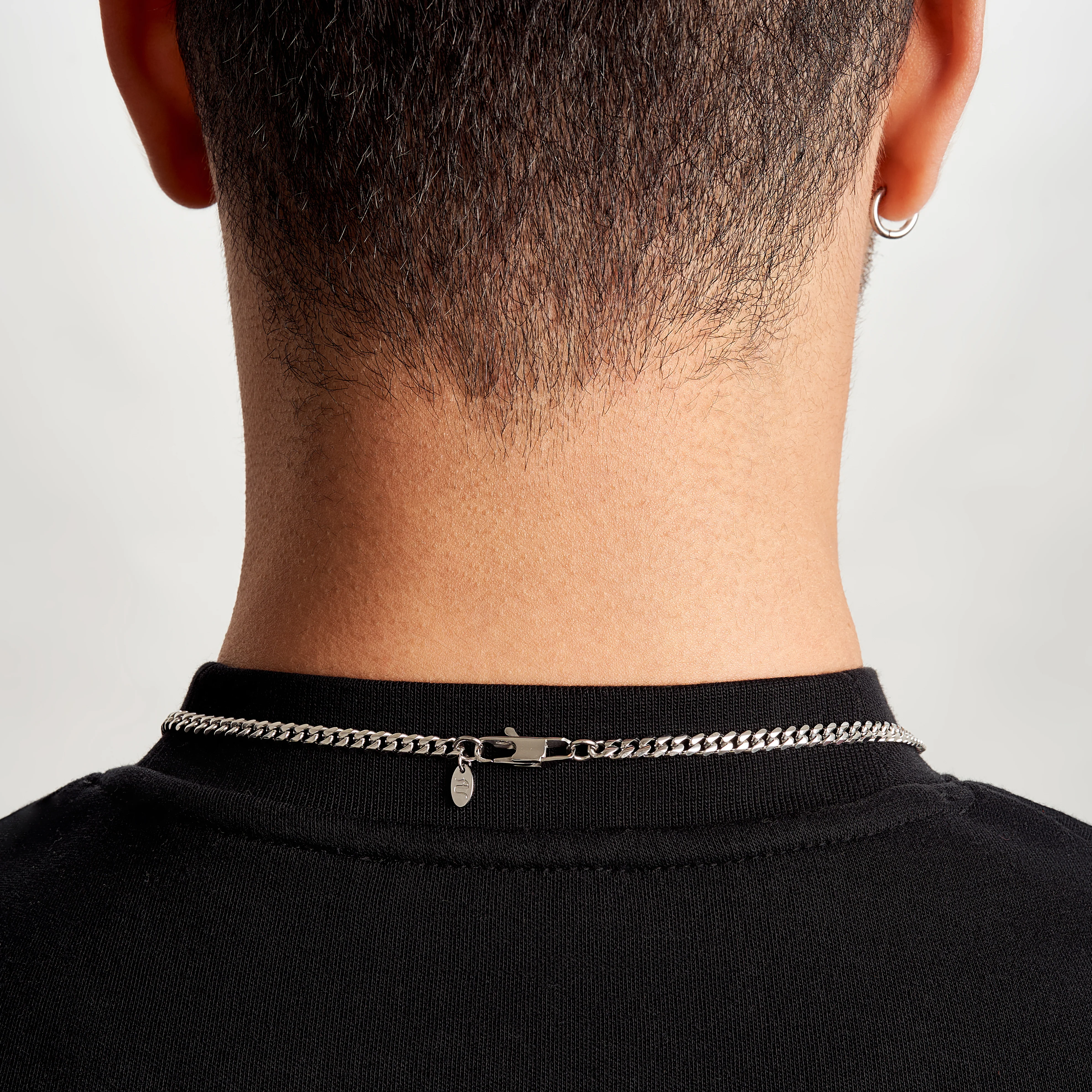 Silver Cuban Link Chain - 4 mm - Image 4