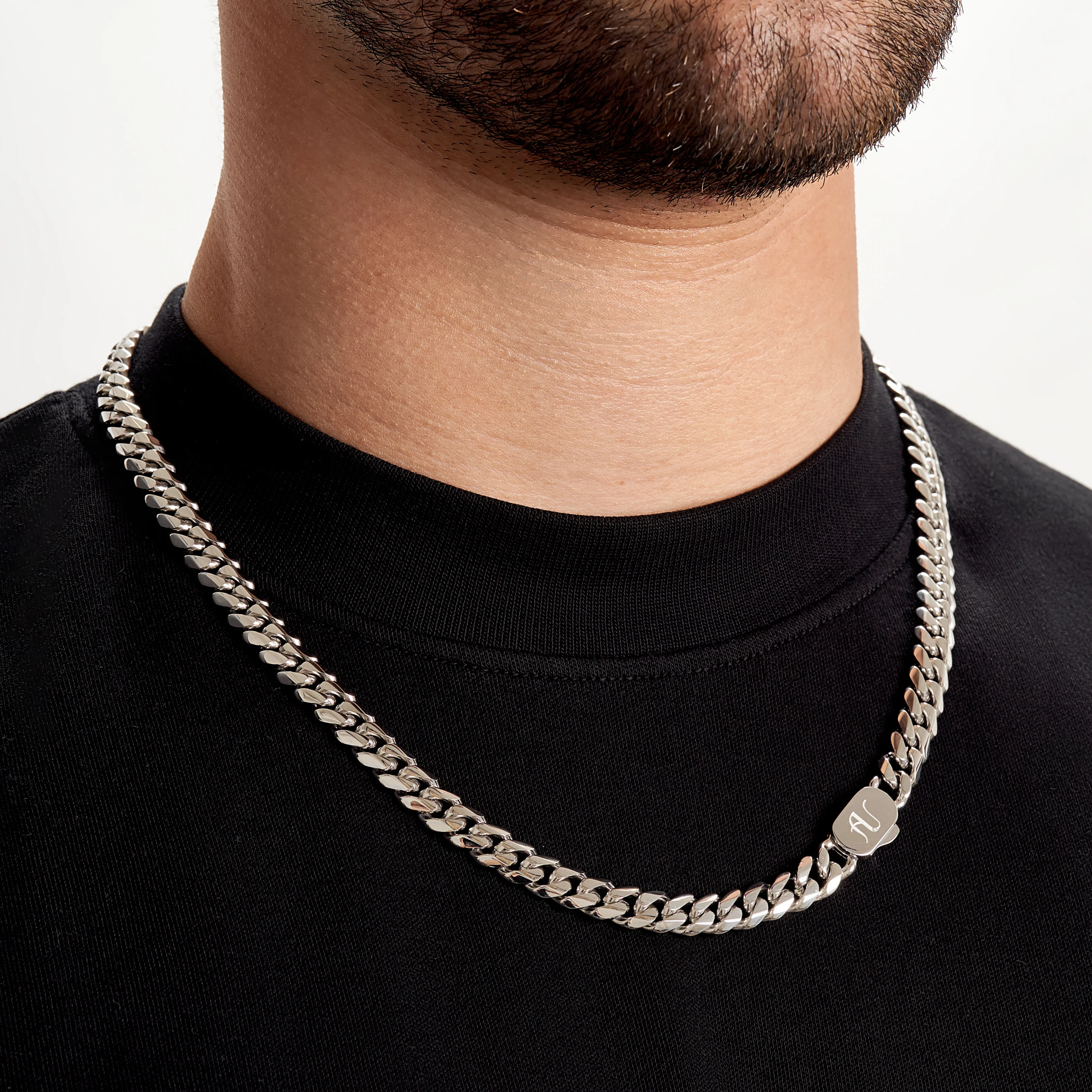Silver Cuban Link Chain - 8mm - Image 3