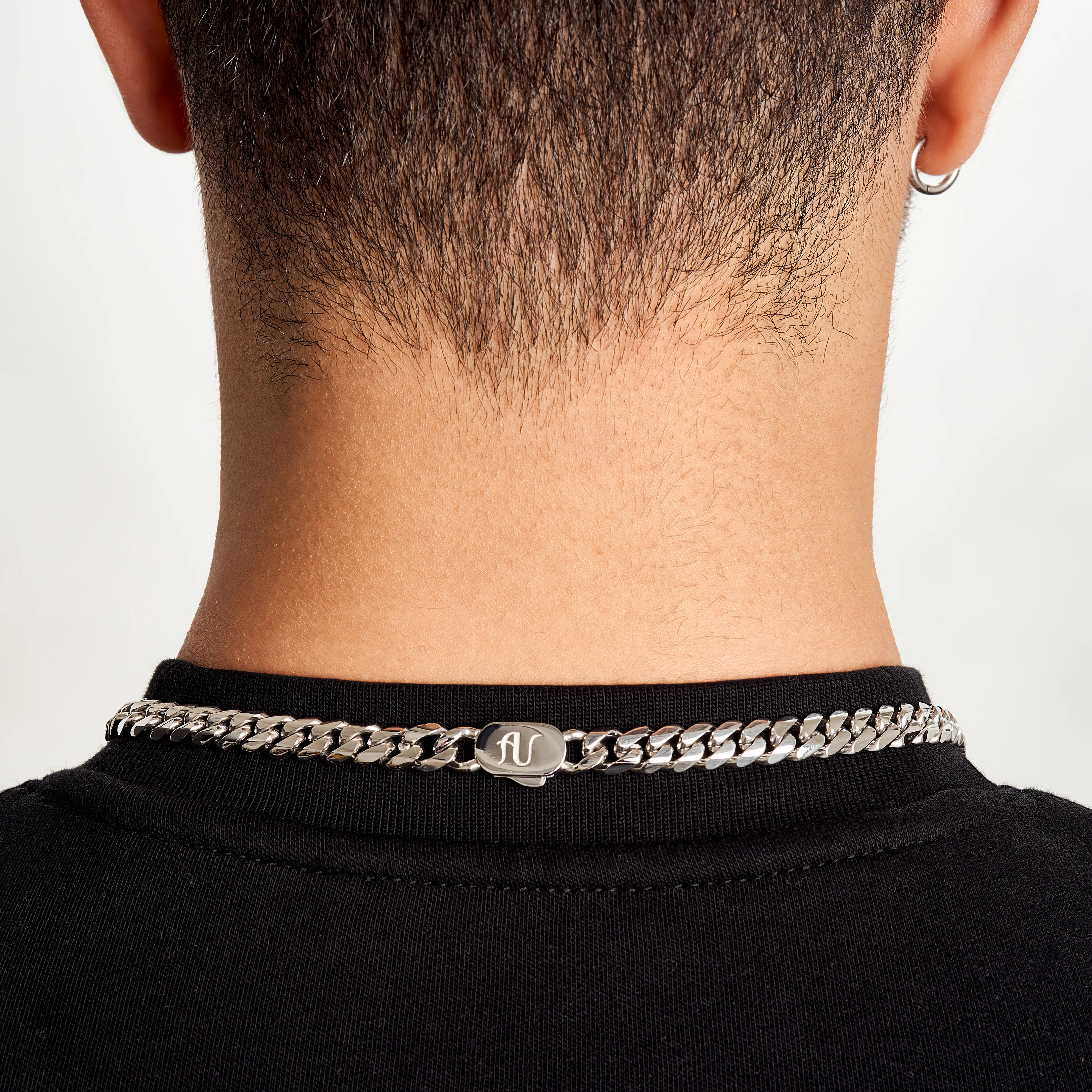 Silver Cuban Link Chain - 8mm - Image 4