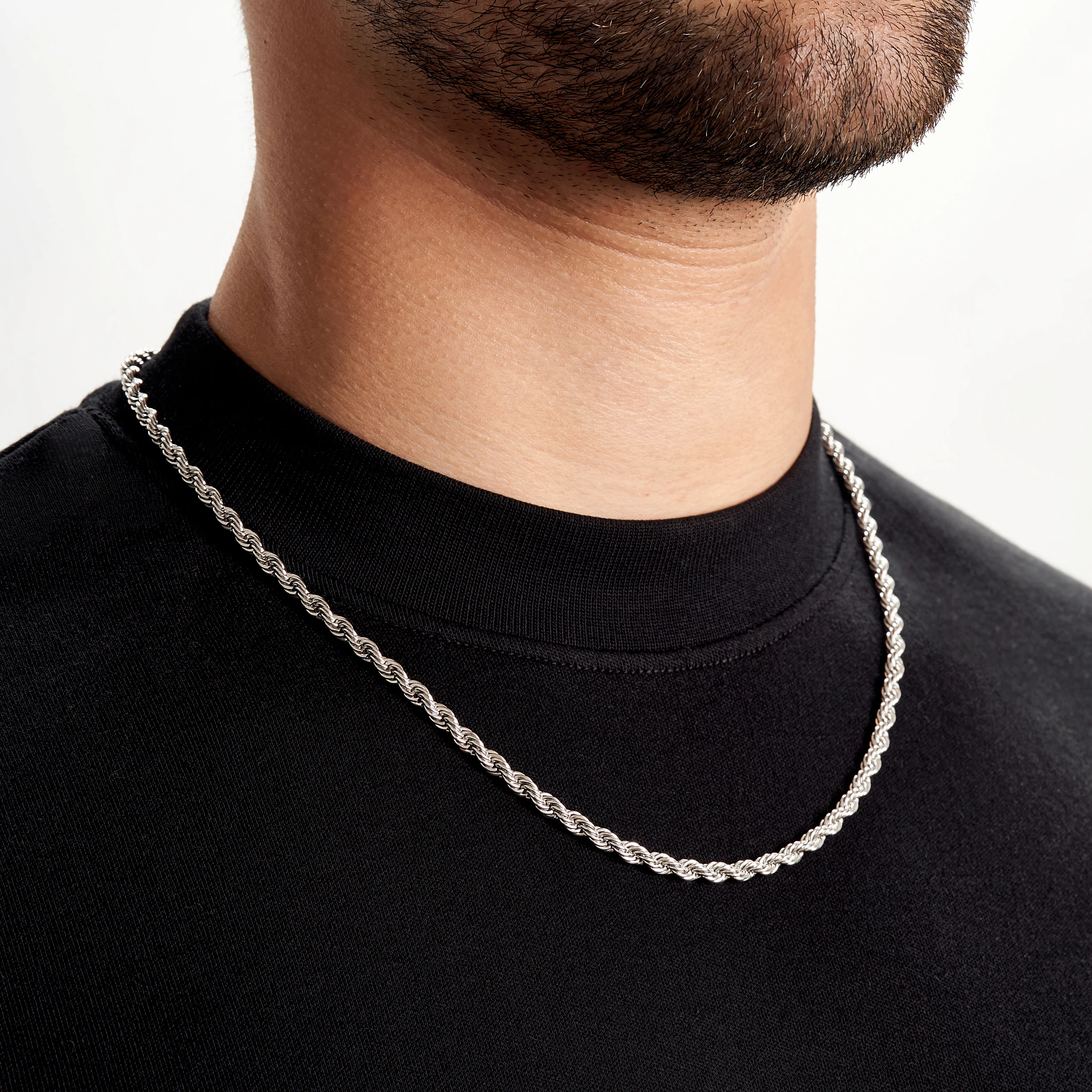 Silver Rope Chain - 4 mm - Image 3