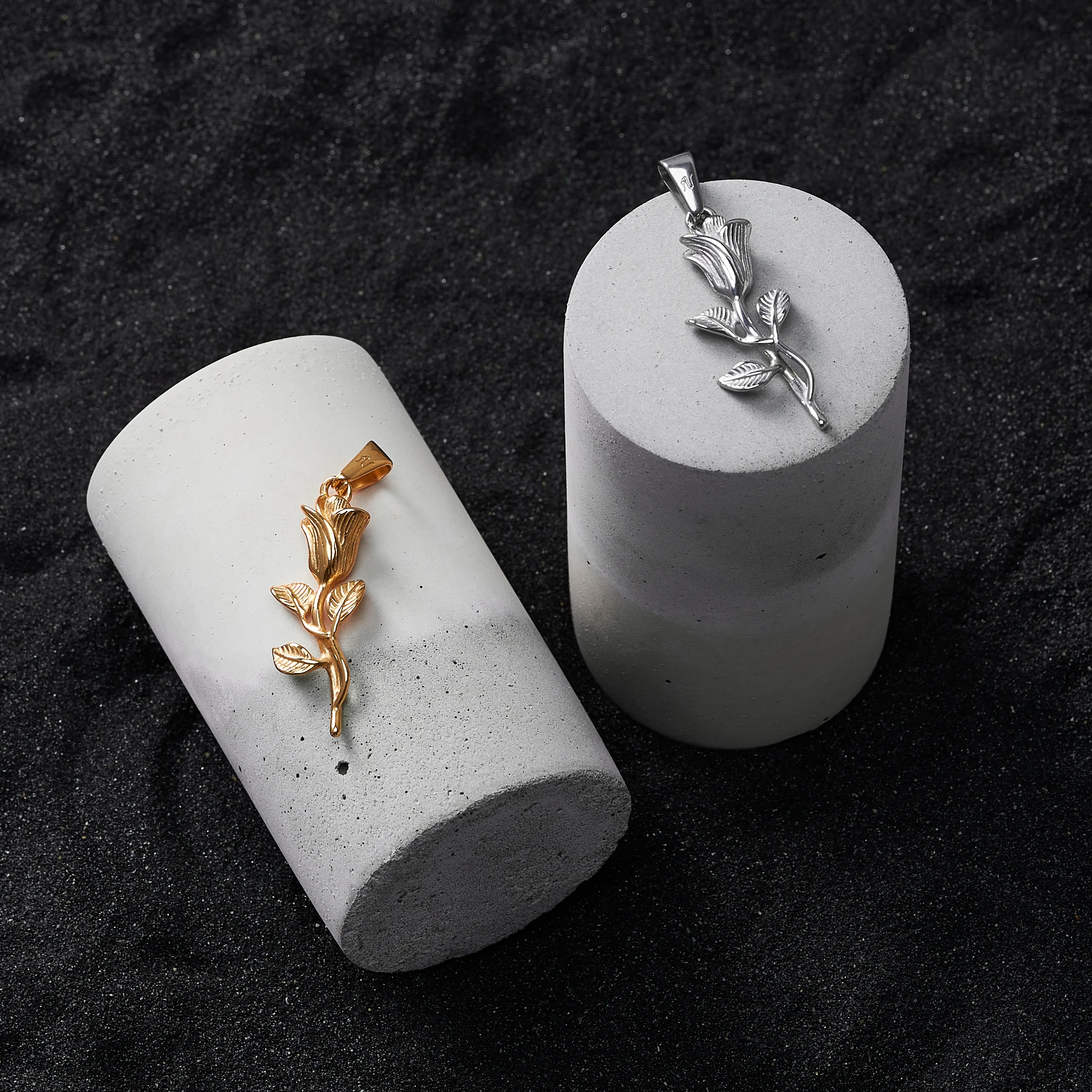 Rose Necklace - Silver - Image 4