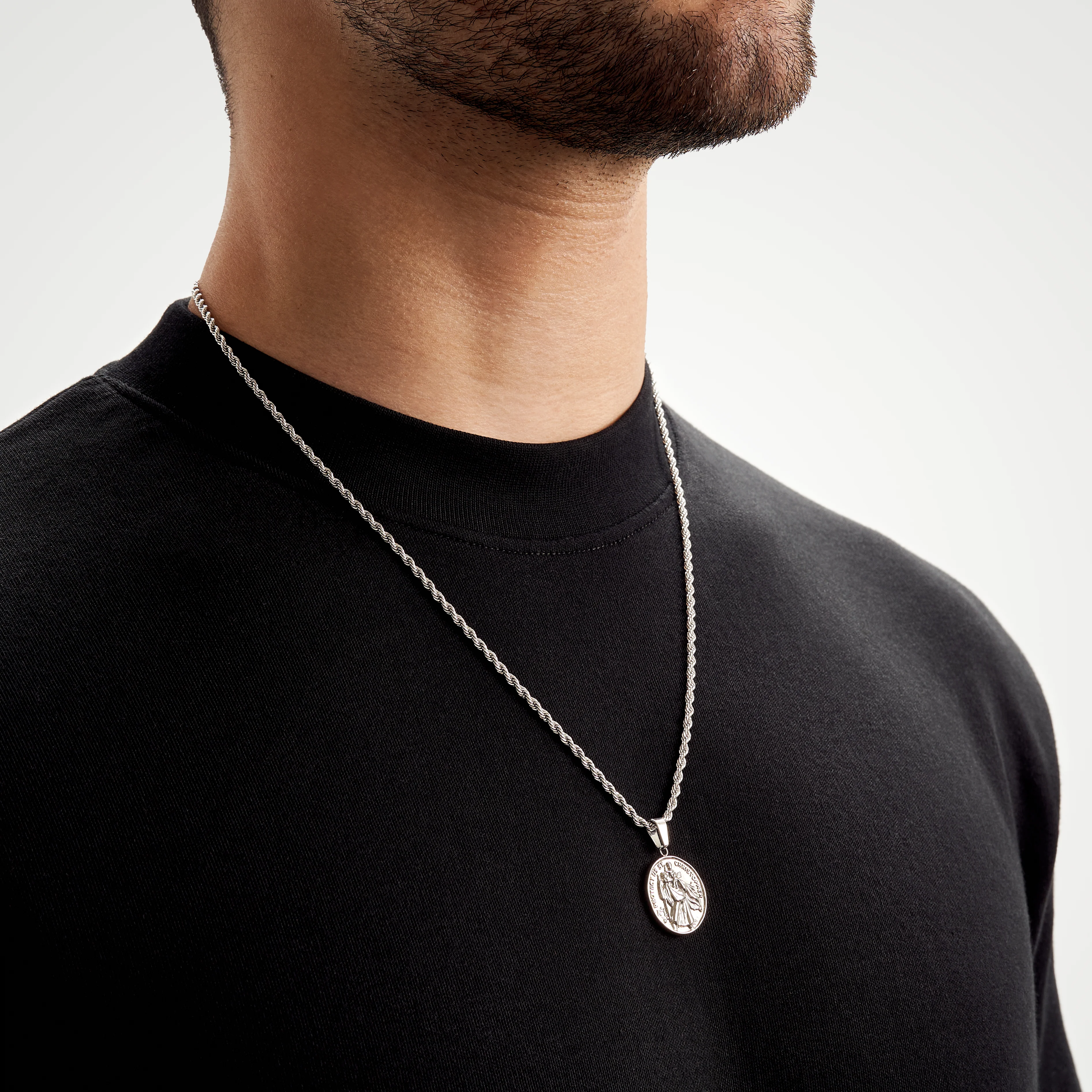 Silver St Christopher Necklace - Image 3