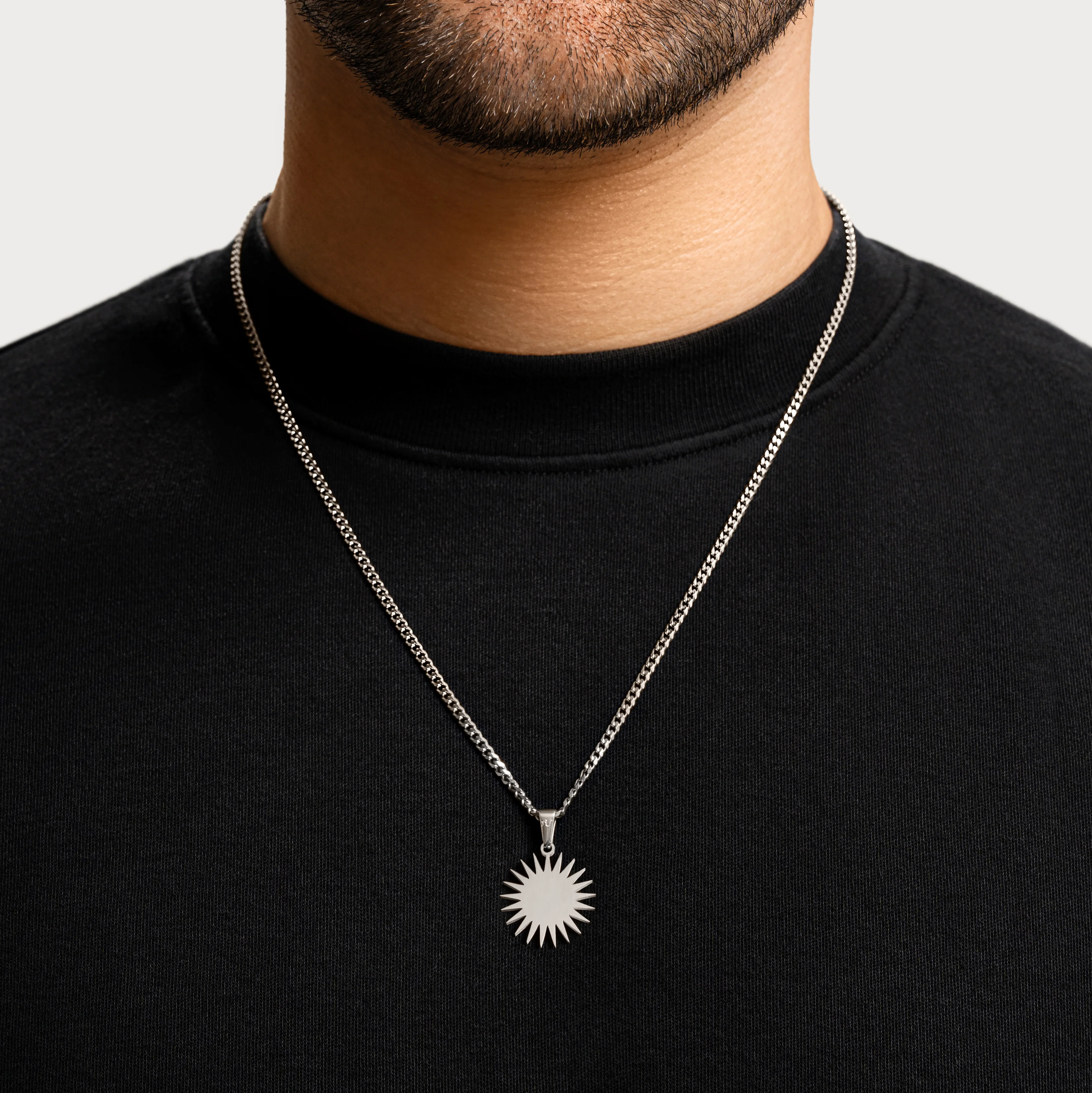 Sun Necklace - Silver - Image 2