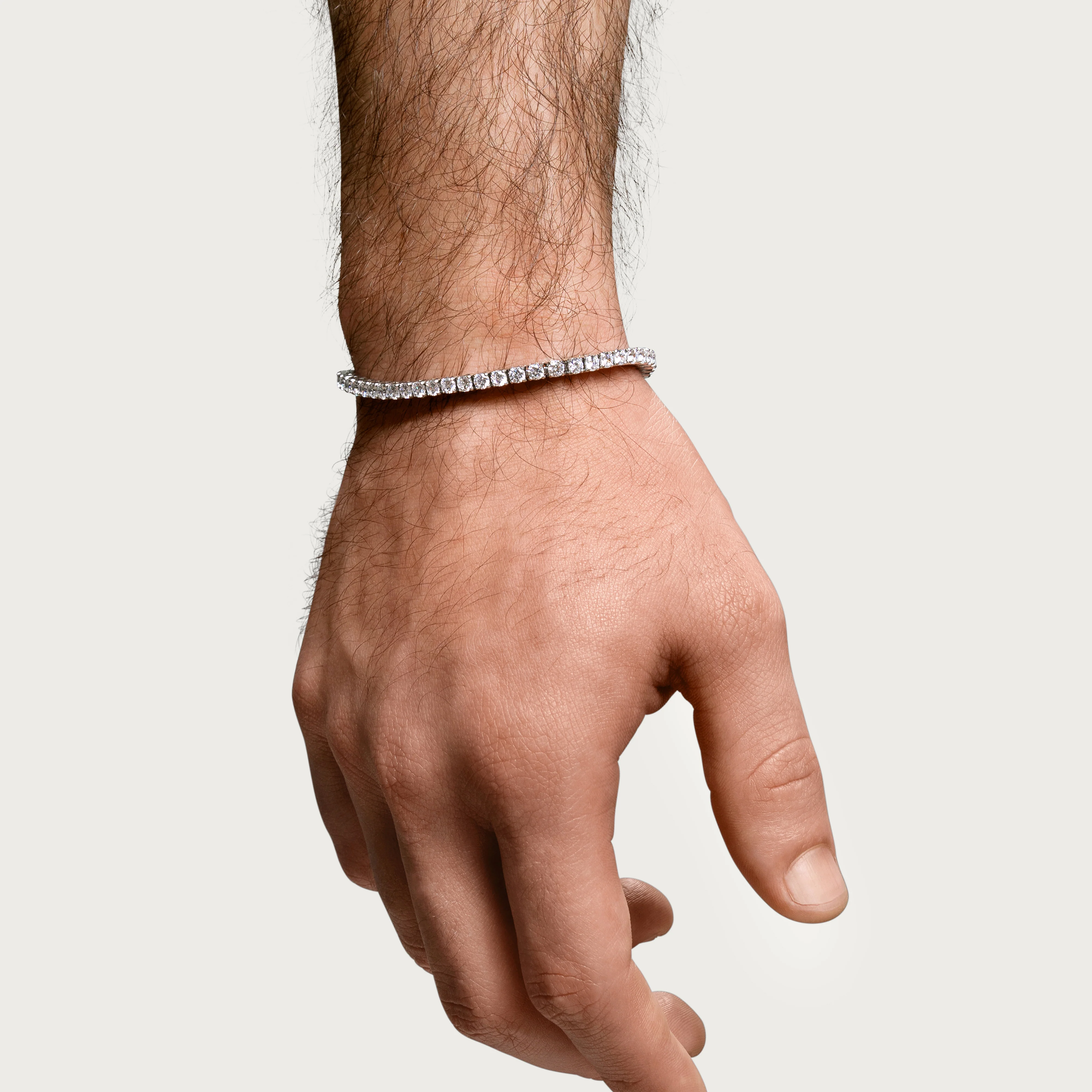 Silver Tennis Bracelet - 3 mm - Image 3