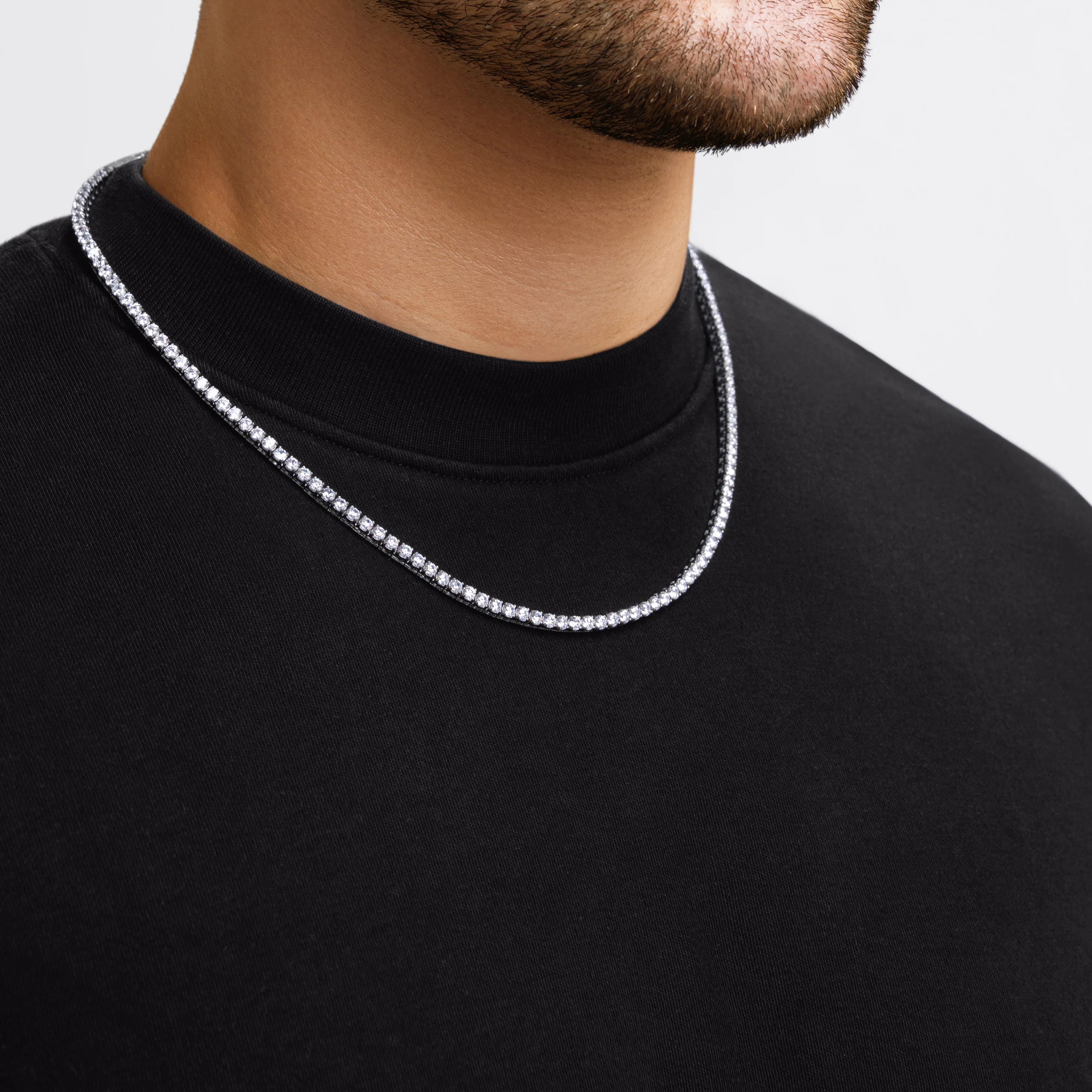 Silver Tennis Chain - 3 mm - Image 2