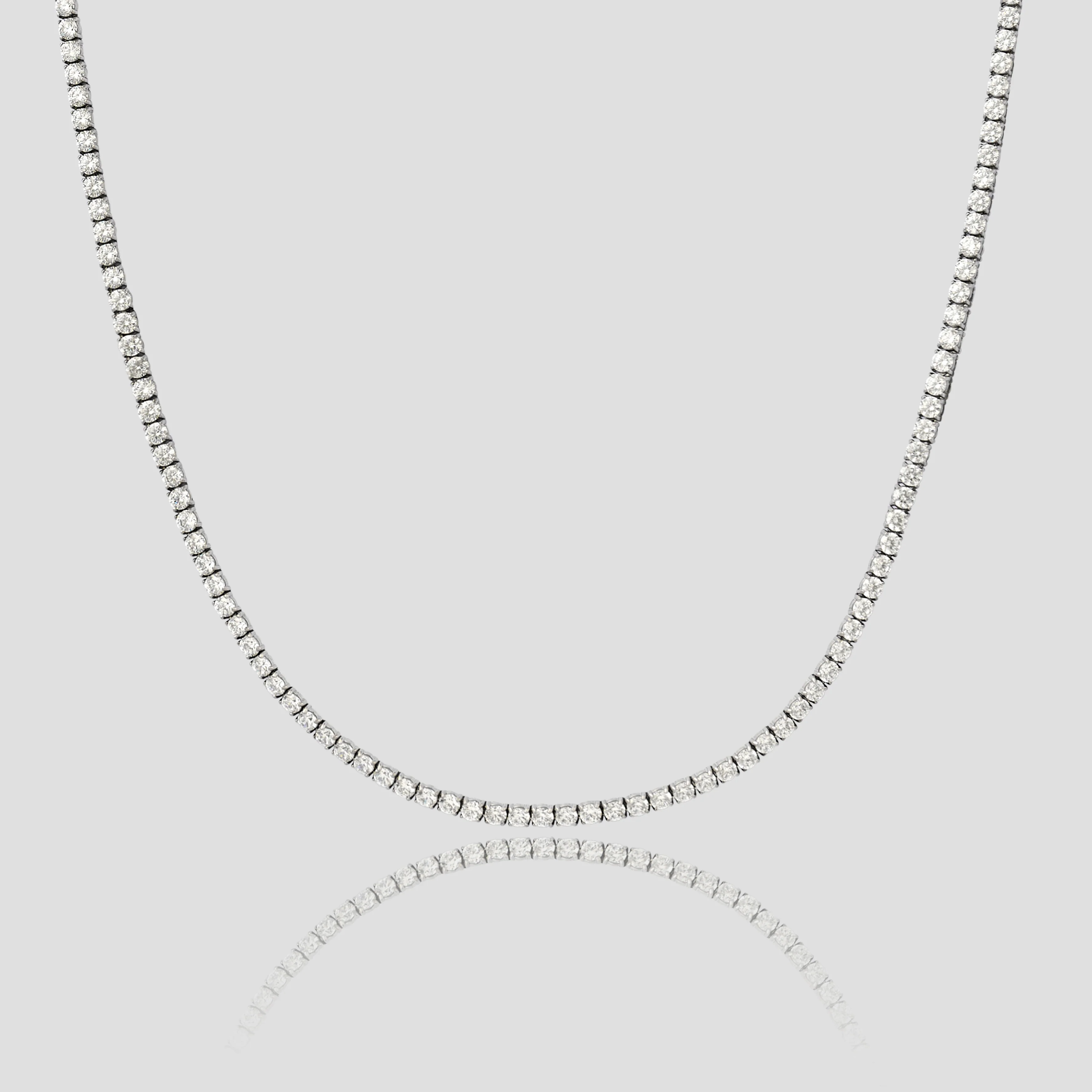 Silver Tennis Chain - 3 mm - Image 3