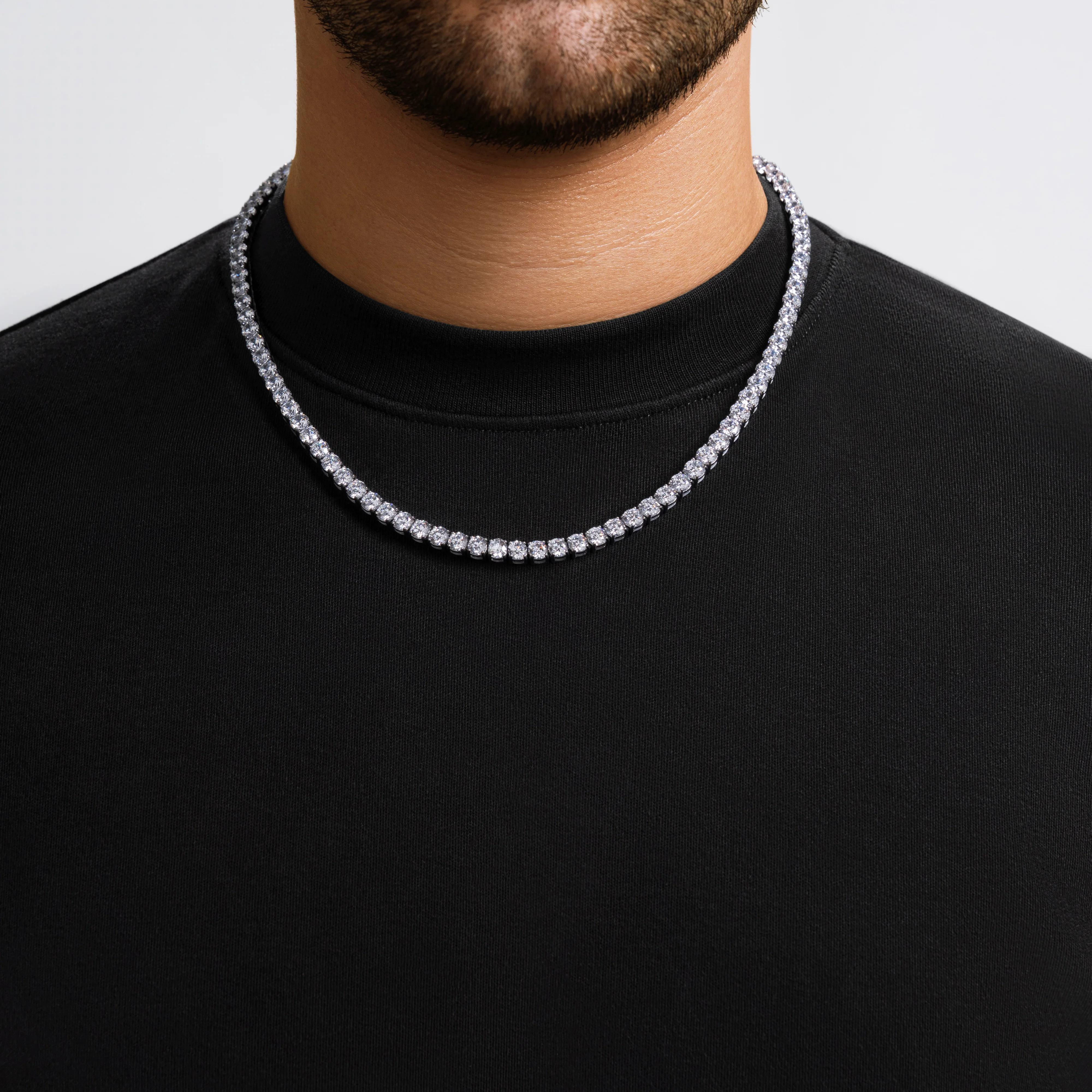 Silver Tennis Chain - 5 mm - Image 2
