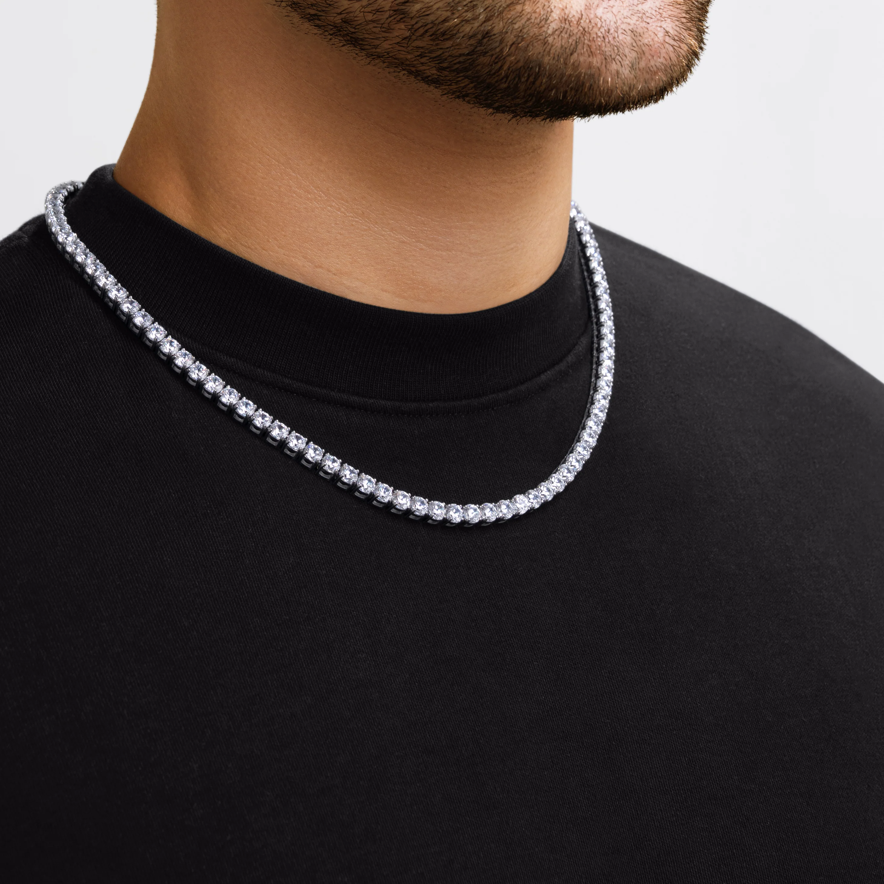 Silver Tennis Chain - 5 mm - Image 3