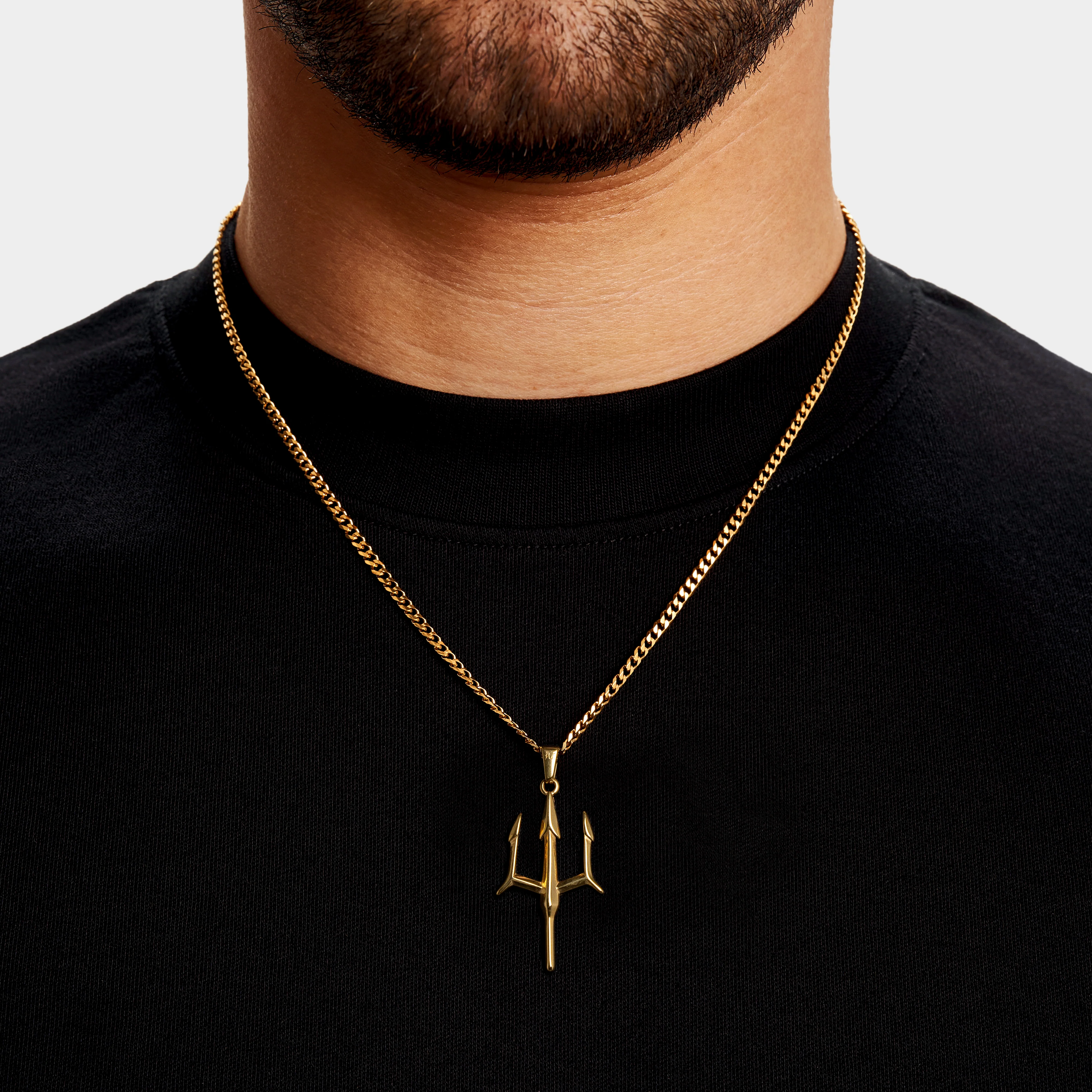 Trident Necklace - Gold - Image 2