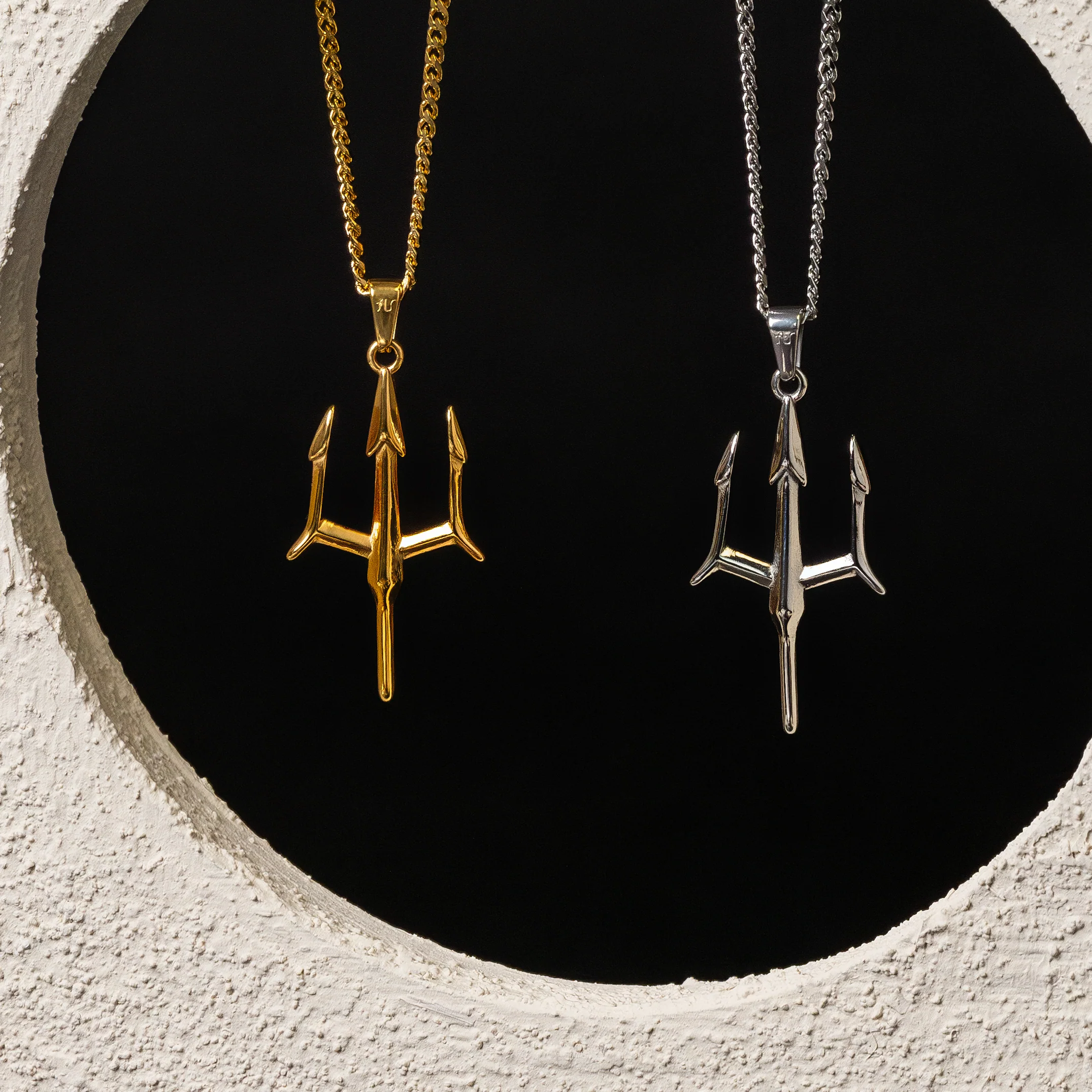 Trident Necklace - Silver - Image 7